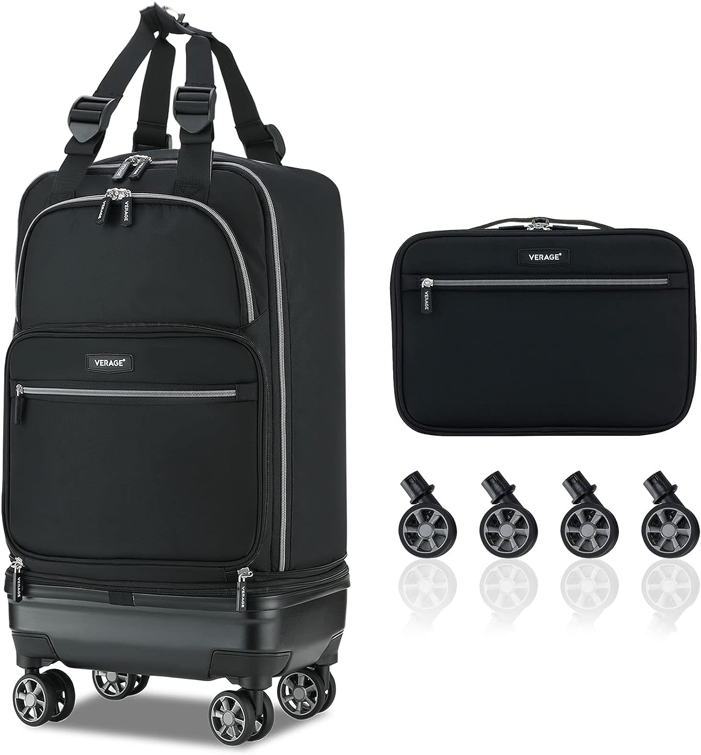 9. The Verage Foldable Spinner Duffle Bag Carry-on for Seniors 